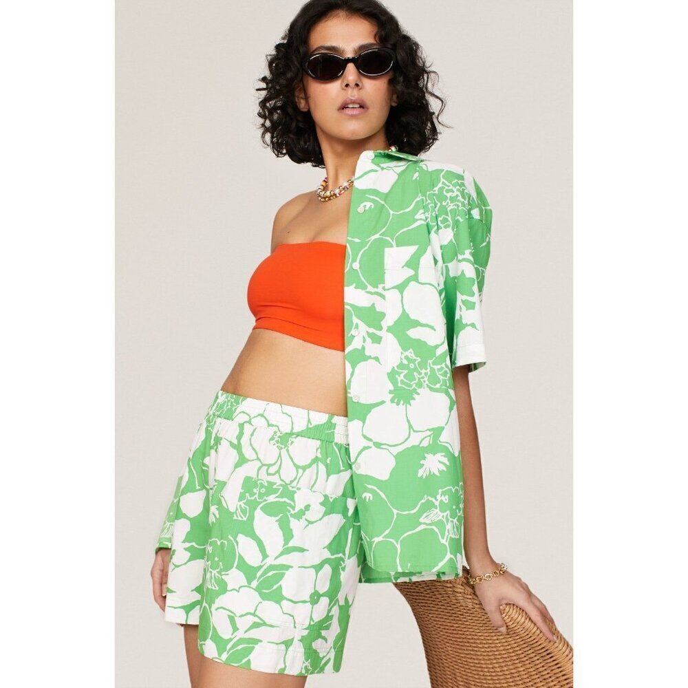 Rails Lotus Boxer Shorts in Green Medium Womens Floral